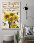 My Dear Daughter Sunflower Smile And Start Again Vertical Poster