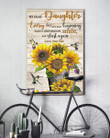 My Dear Daughter Sunflower Smile And Start Again Vertical Poster