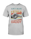 Any Man Can Be A Father Hand Black Guys Tee