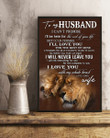 To My Husband I Will Love You The Rest Of Your Life Lion Vertical Poster