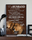 To My Husband I Will Love You The Rest Of Your Life Lion Vertical Poster