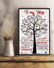 To My Mom I Love You Your Son Colorful Tree Pattern Vertical Poster