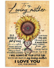 To Loving Mom From Daughter Your Little Girl Sunflower Vertical Poster