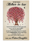 To Mother In Law With The Family It Brings Tree Vertical Poster