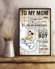 To My Mom From Son Can Pay You Back Lovely Elephants Vertical Poster