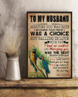 To My Husband Meeting You Was A Fate Birds Vertical Poster