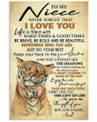 To My Niece From Aunt Remember Who You Are Tiger Vertical Poster