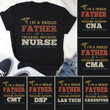 Custom Name Freaking Of Awesome Nurse Father Black Guys Tee