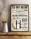 To Mom I Love You Your Little Boy Moon Vertical Poster