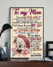 To My Mom You Are My World Lovely Unicorns Vertical Poster
