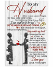 To My Husband I Am Proud To Be Your Wife Vertical Poster