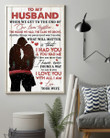 To My Husband I Love You With All I Am Couple Vertical Poster
