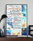 To My Granddaughter Think About You Dolphins Pattern
vertical Poster