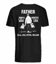 Custom Name Father First Hero First Love Black Printed Guys Tee
