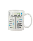 Rock Paper Scissors And As It Always Has White Printed Mug