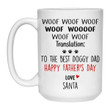 Custom Name Happy Father's Day To The Best Doggy Dad Printed Mug