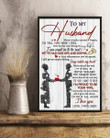 To My Husband I Am Proud To Be Your Wife Vertical Poster