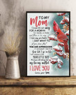 To My Mom From Son Pay You Back Cardinal Birds Vertical Poster