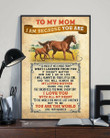 To My Mom From Daughter I Love You Horses Vertical Poster