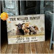 Custom Name And Year Happy Family Horse This Is Us Matte Canvas