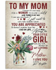 To Mom You Are Appreciated Flower Vase Vertical Poster