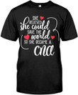 Save The World Gift For Cna Heart Black Pattern Printed Guys Tee