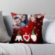 Cute Short Gnomes Valentine's Day Gift For Couple Printed Cushion Pillow Cover Custom Photo
