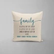 Family A Little Bit Of Crazy Custom Name Printed Cushion Pillow Cover