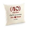 40 Ruby Years Cushion Pillow Cover Gift Custom Name