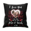 Custom Name And Photo Till The End Of Time Gift For Couple Cushion Pillow Cover