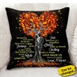 Custom Name Gift For Family Printed Cushion Pillow Cover Love Made Us Forever