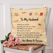 Love You Always And Forever Gift For Husband Printed Cushion Pillow Cover