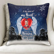 Gift For Husband Printed Cushion Pillow Cover Custom Name And Photo My Husband In Heaven