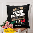 Gift For Couple Cushion Pillow Cover Custom Name Proud Husband Of Awesome Mexican Wife