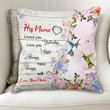 Custom Name Cushion Pillow Cover Gift Loved You Yesterday Hummingbird Couple