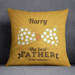 The Best Father In The Universe Ribbon Cushion Pillow Cover Gift
