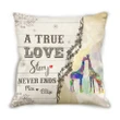 Custom Name Cushion Pillow Cover Gift A True Love Story Giraffe