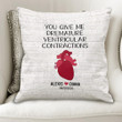 Custom Name And Numbers Cushion Pillow Cover Gift You Make My Heart Keep A Beat