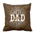 Moustache Best Dad In The World Gift For Daddy Printed Cushion Pillow Cover