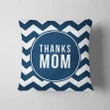 Thanks Mom Dark Blue And White Chervon Gift For Mom Cushion Pillow Cover