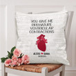 Custom Name And Numbers Cushion Pillow Cover Gift You Make My Heart Keep A Beat