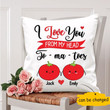 Love You From My Head Tomatoes Custom Name Gift For Couple Cushion Pillow Cover