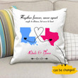 Together Forever Map Custom Name Gift For Husband Printed Cushion Pillow Cover