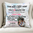Love You Forever Custom Name Cushion Pillow Cover Gift For Husband