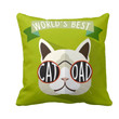 Cool World Best Cat Dad Gift For Cat Lovers Printed Cushion Pillow Cover