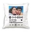 Custom Photo Gift For Couple Cushion Pillow Cover Couple's Favorite Song