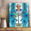 Blue Dragonflies Custom Photo And Name Matte Canvas Gift I Miss You