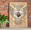 Custom Photo And Name Matte Canvas Gift For Grandpa When I Lost You