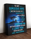Meeting You Was Fate Gift For Wife Matte Canvas