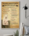 Dogo Argentino Rules Gift For Dog Lovers Matte Canvas